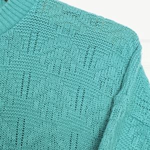 Vtg Green Short Sleeve Knit Sweater, Large. HP!